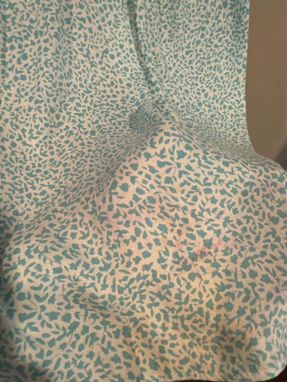 Pull & Bear Sz.S Halter Maxi Dress Floral AOP Turquoise/White - Picture 12 of 12